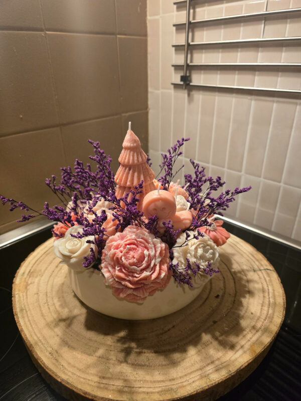 Bloemenboeket pink Christmas