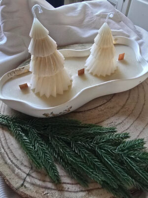 d4c3ff71-f0dc-4c17-9be2-d175f89d41bd Big Christmas bowl met 2 geurkaarsen