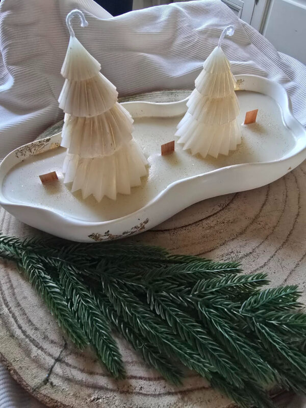 Big Christmas bowl met 2 geurkaarsen
